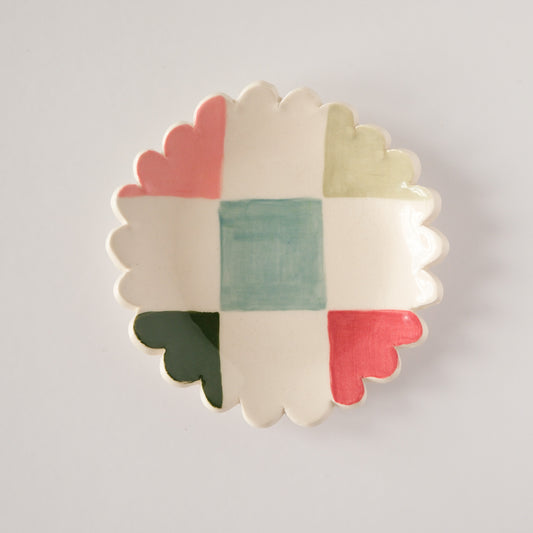 Evergreen Checkerboard Treat Plate