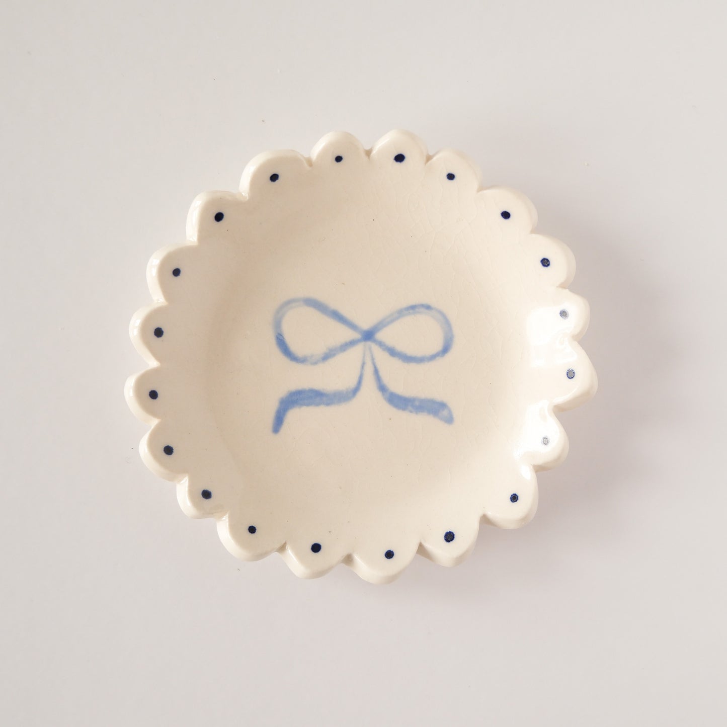 Blue Bow Treat Plate