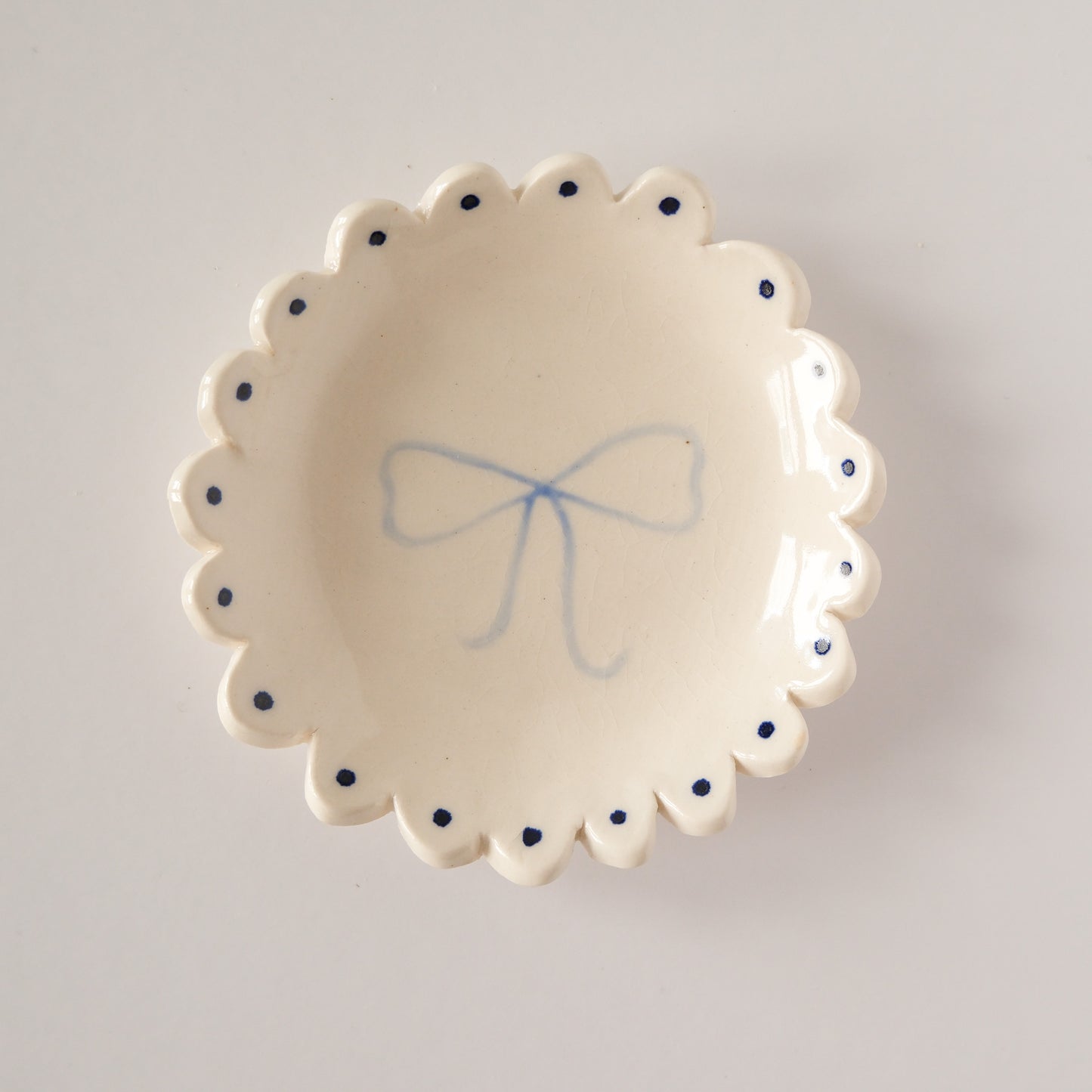 Blue Bow Treat Plate