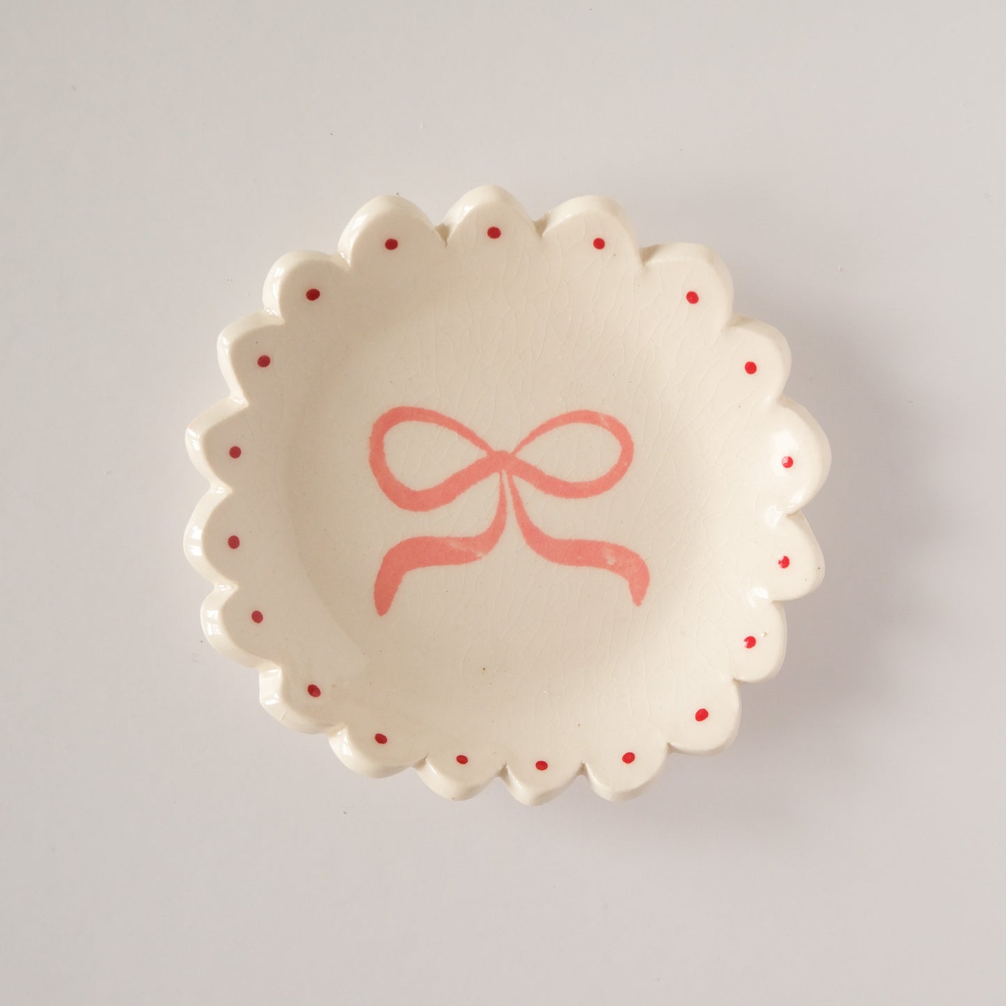 Pink Bow Treat Plate