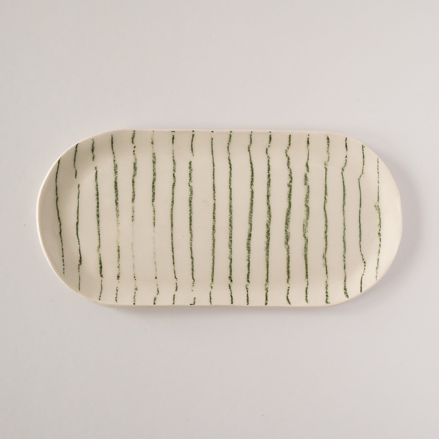 Green Stripe Tray