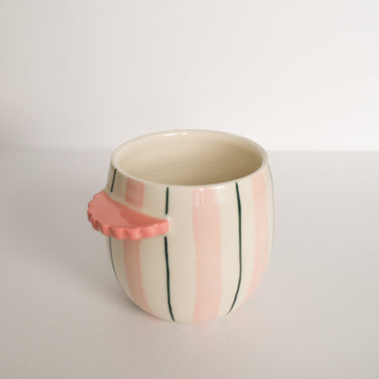 Pink Stripe Nubby Cup