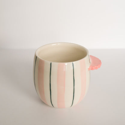 Pink Stripe Nubby Cup