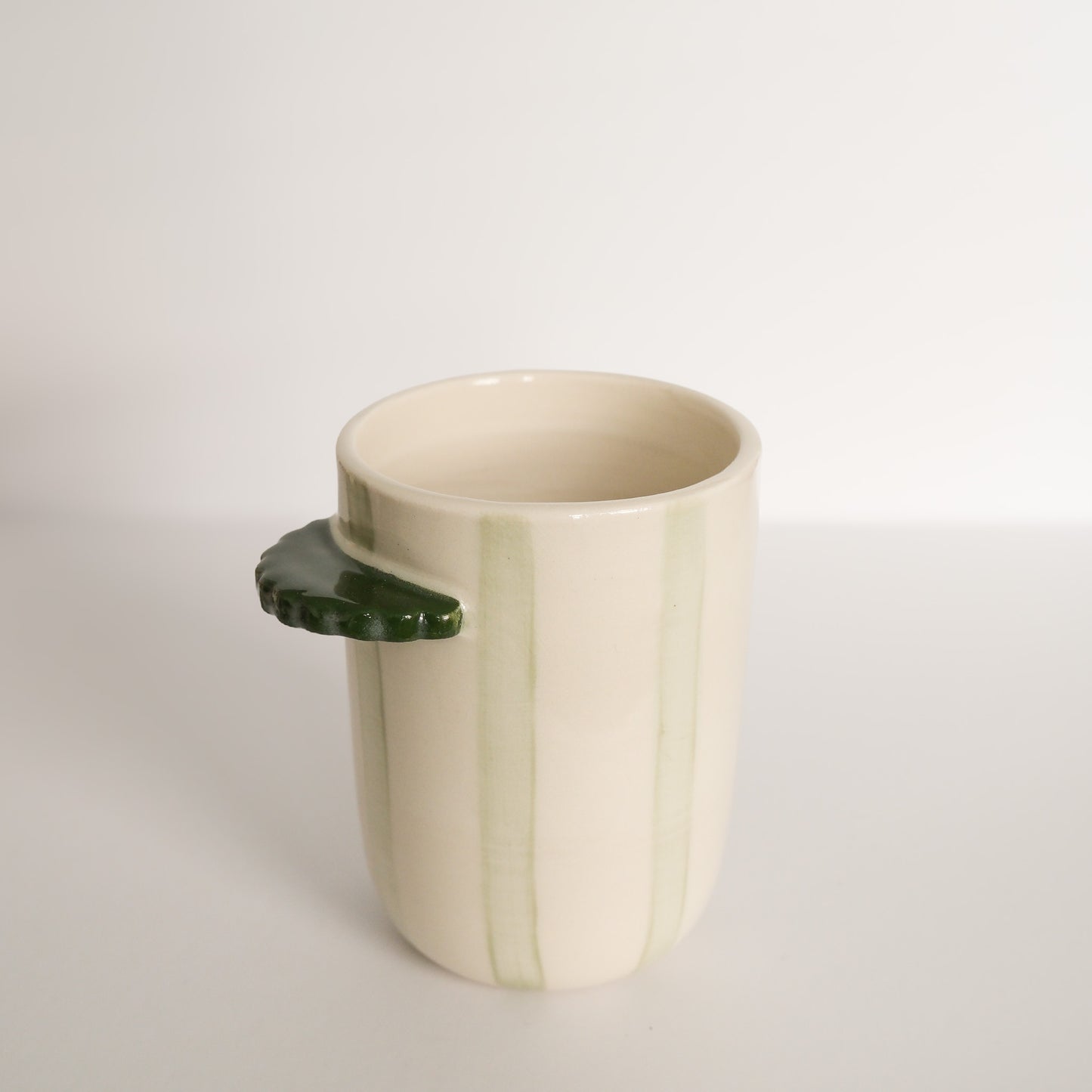 Green Stripe Nubby Cup