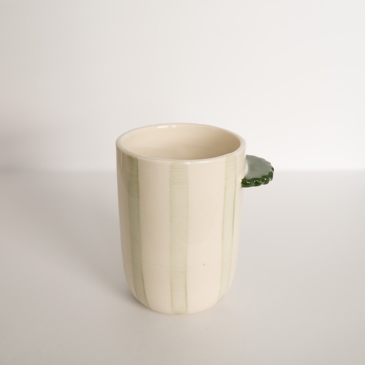 Green Stripe Nubby Cup