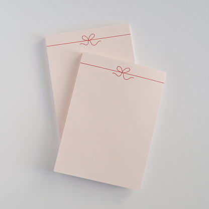 Pink Bow Notepad