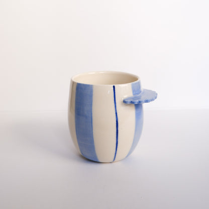 Blue Stripe Nubby Cup