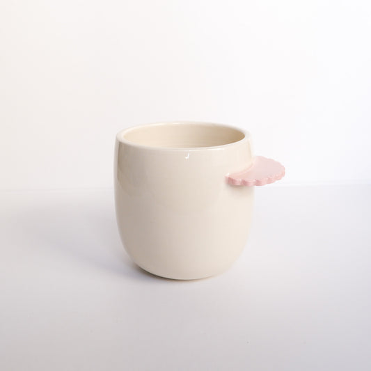 White & Pink Nubby Cup