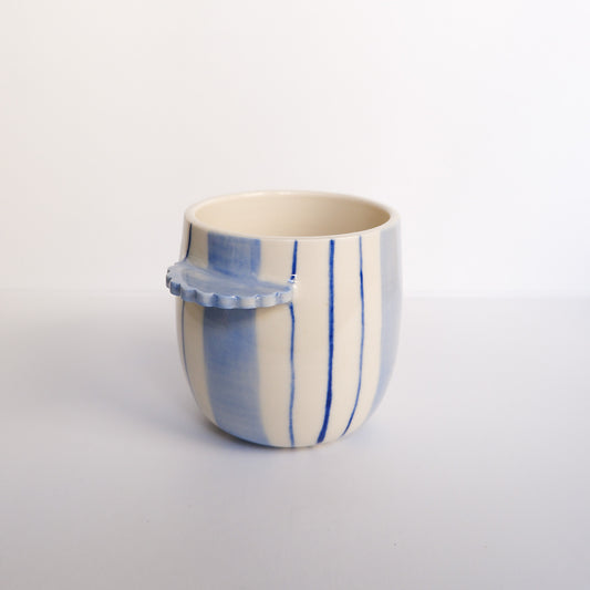 Blue Stripe Nubby Cup