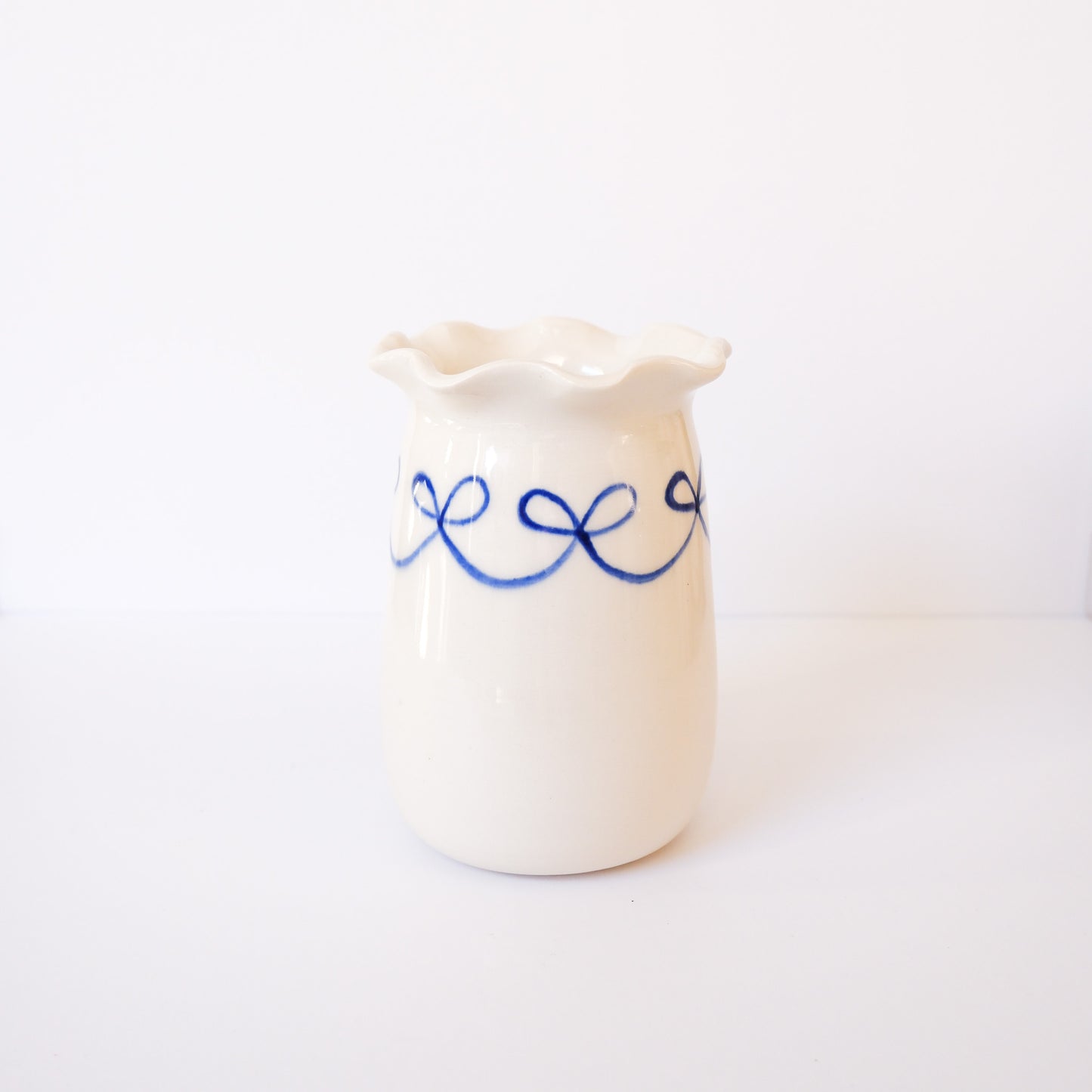 Blue Bow Vase