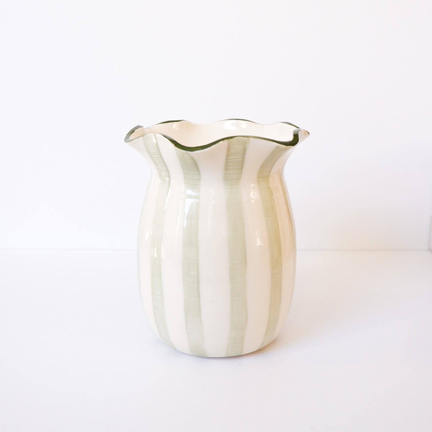 Green Stripe Vase