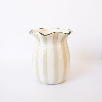 Green Stripe Vase