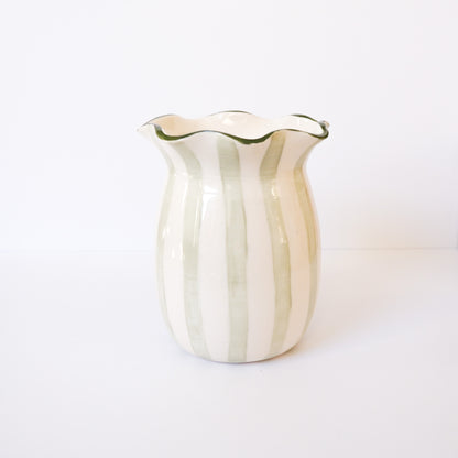 Green Stripe Vase