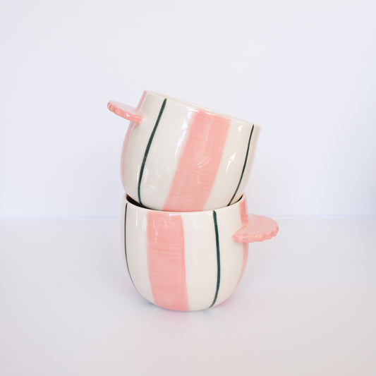 Pink Stripe Nubby Cup