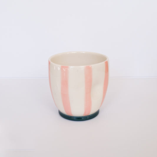 Pink Stripe Thumb Cup