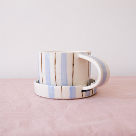 Blue Mug & Coaster Set