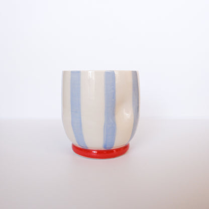 Blue Stripe Thumb Cup