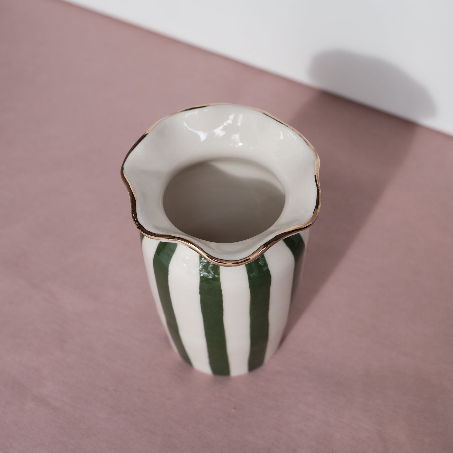 Gold Luster Bud Vase