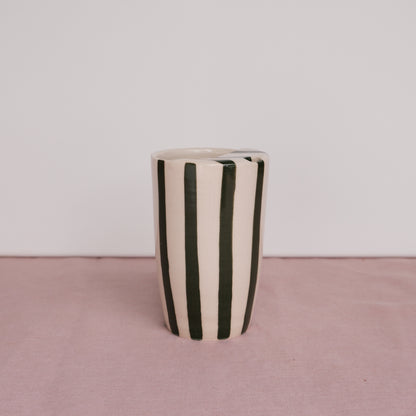 Dark Green Stripe To Go Cup