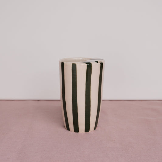 Dark Green Stripe To Go Cup