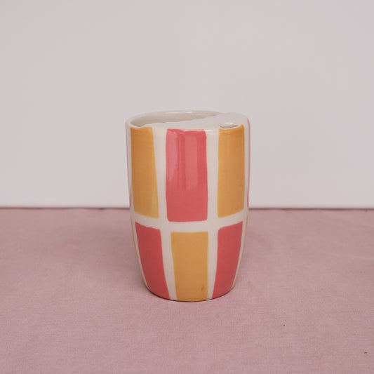 SAMPLE Coral Check To Go Cup