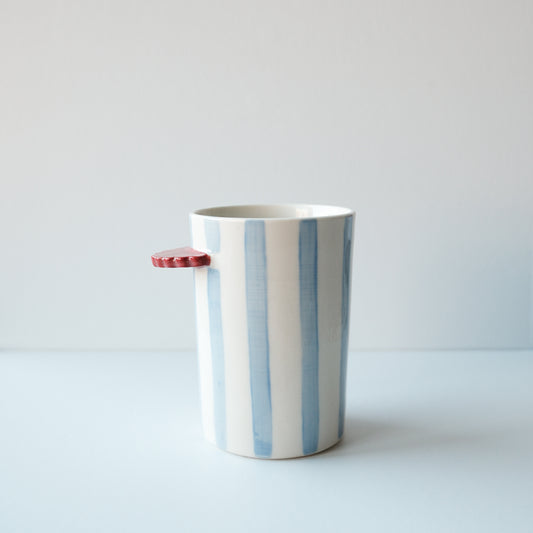 Blue Stripe Nubby Cup