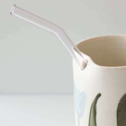 Blue Tulip Straw Tumbler