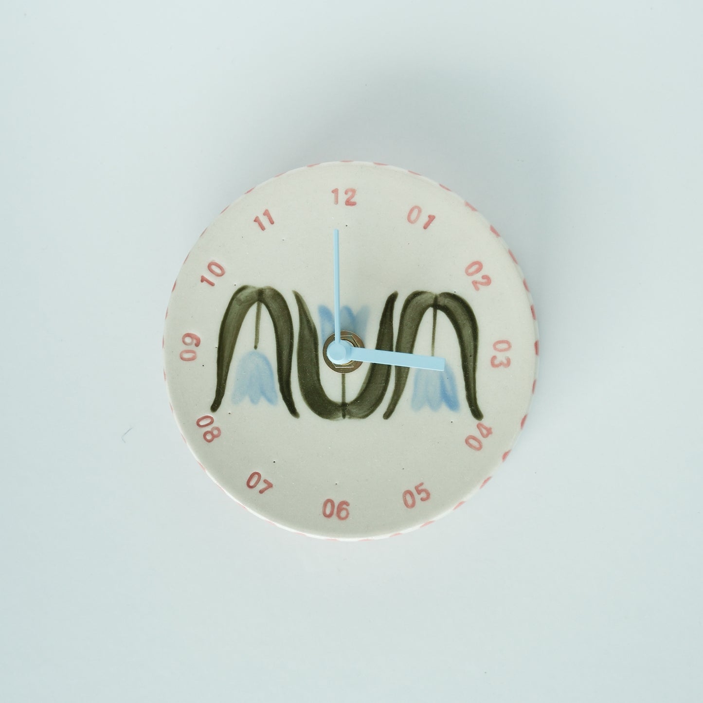 Blue Tulip Wall Clock