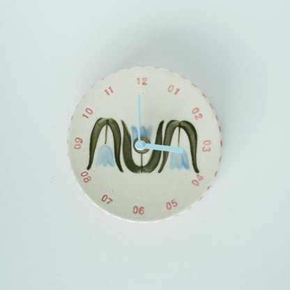 Blue Tulip Wall Clock