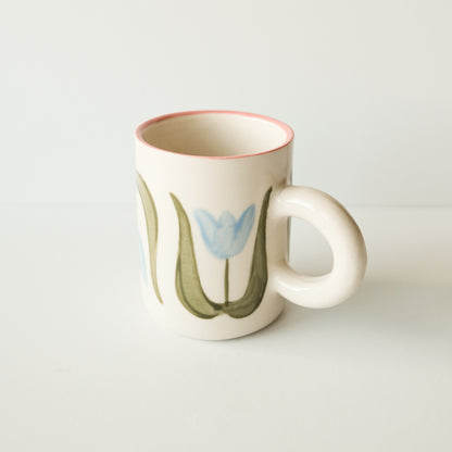 SECONDS Blue Tulip Mug