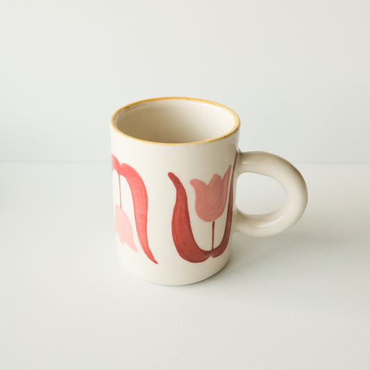 SECONDS Pink Tulip Mug