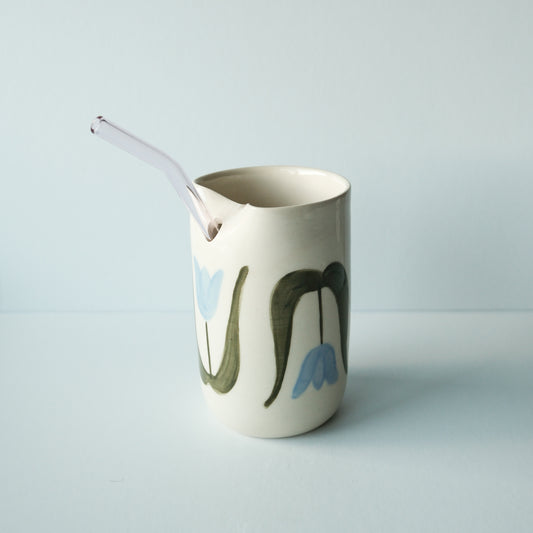 SECONDS Blue Tulip Straw Tumbler