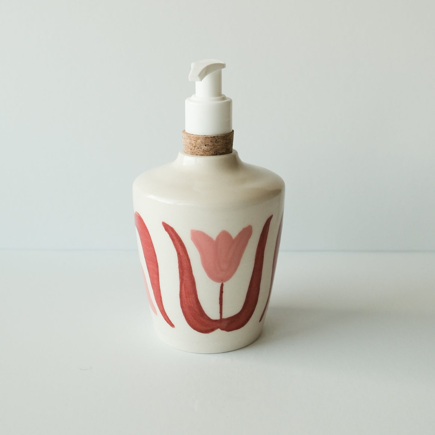 Pink Tulip Soap Dispenser