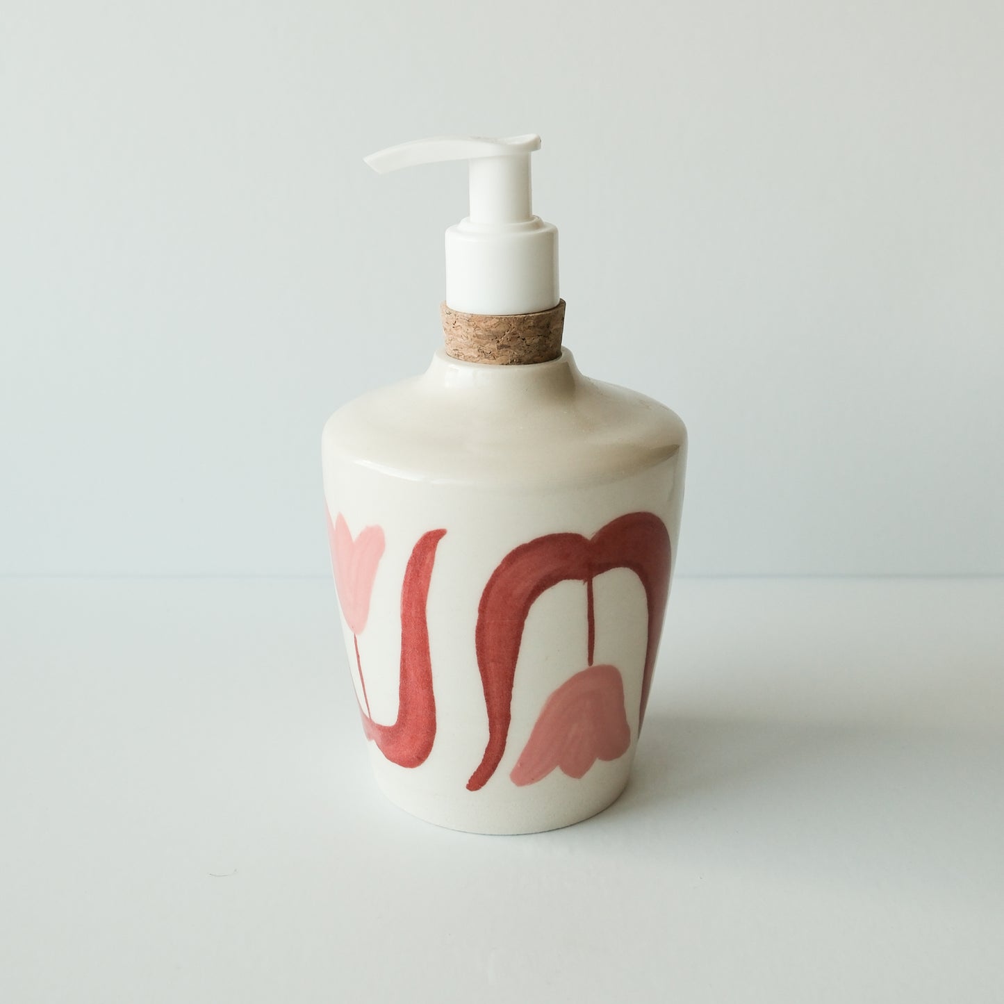 Pink Tulip Soap Dispenser