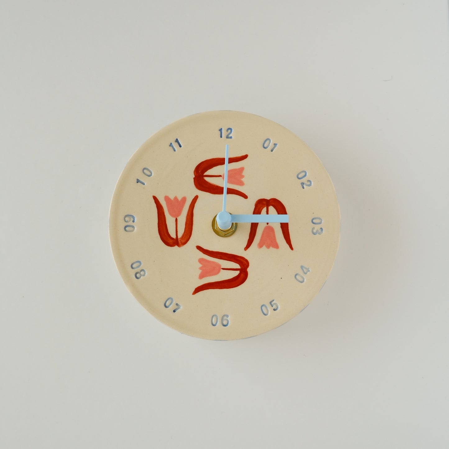 Pink Tulip Wall Clock