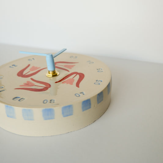 Pink Tulip Wall Clock