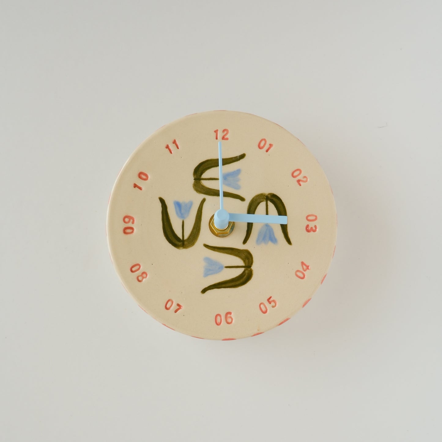 Blue Tulip Wall Clock