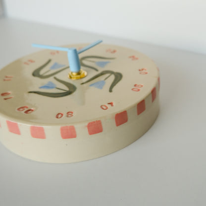 Blue Tulip Wall Clock