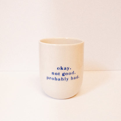 SECONDS Heated Rivalry "Probably Bad" Short Cup: Warped + Blurred Text