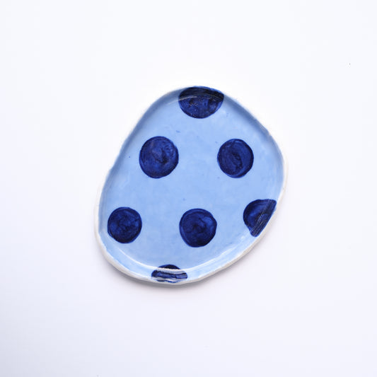 Small Blue Polka Dot Tray
