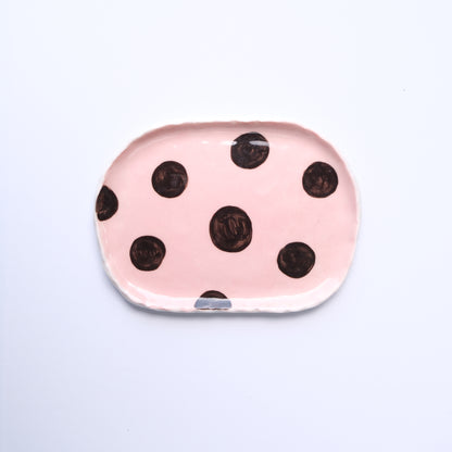 Pink Polka Dot Tray
