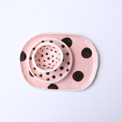 Pink Polka Dot Tray