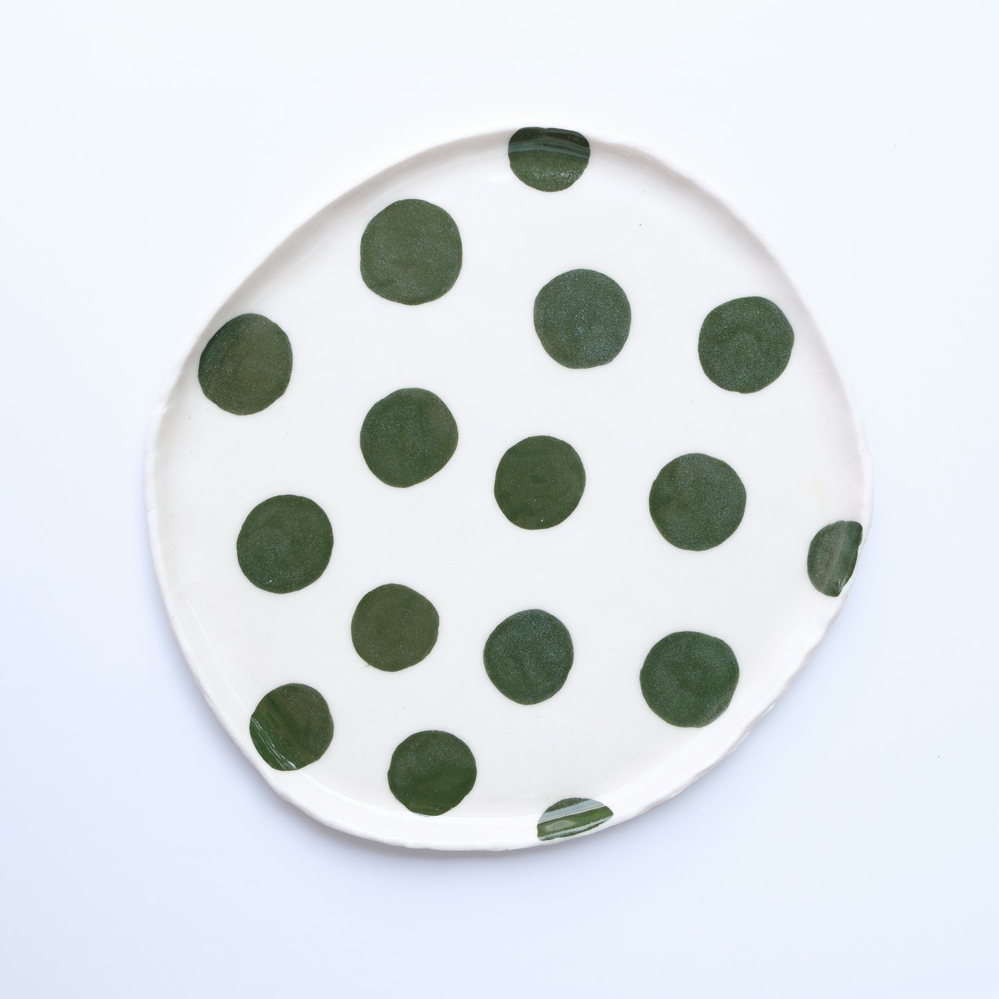 Large Green Polka Dot Tray