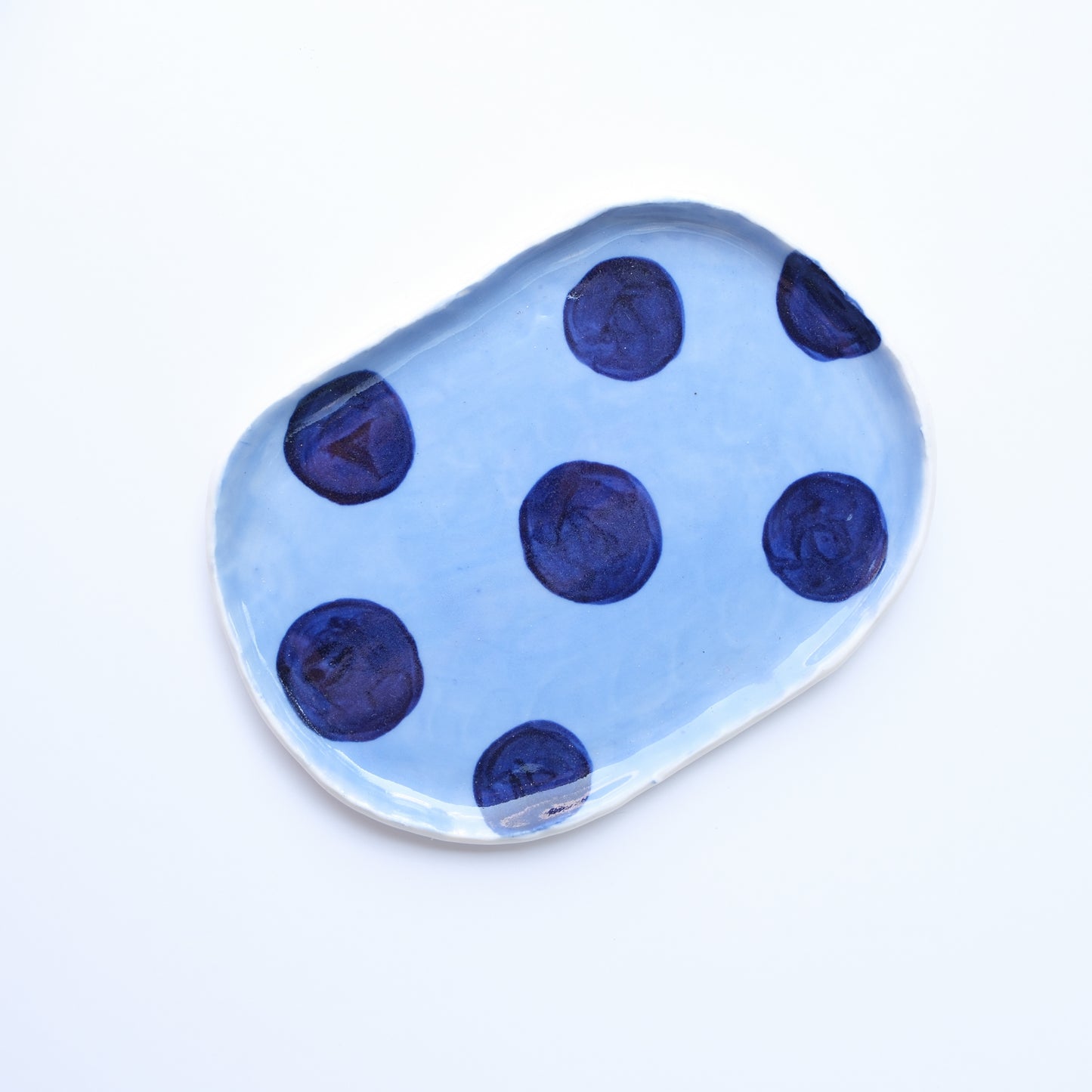 Blue Polka Dot Tray