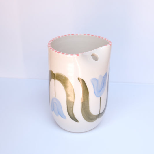 Blue Tulip Straw Tumbler