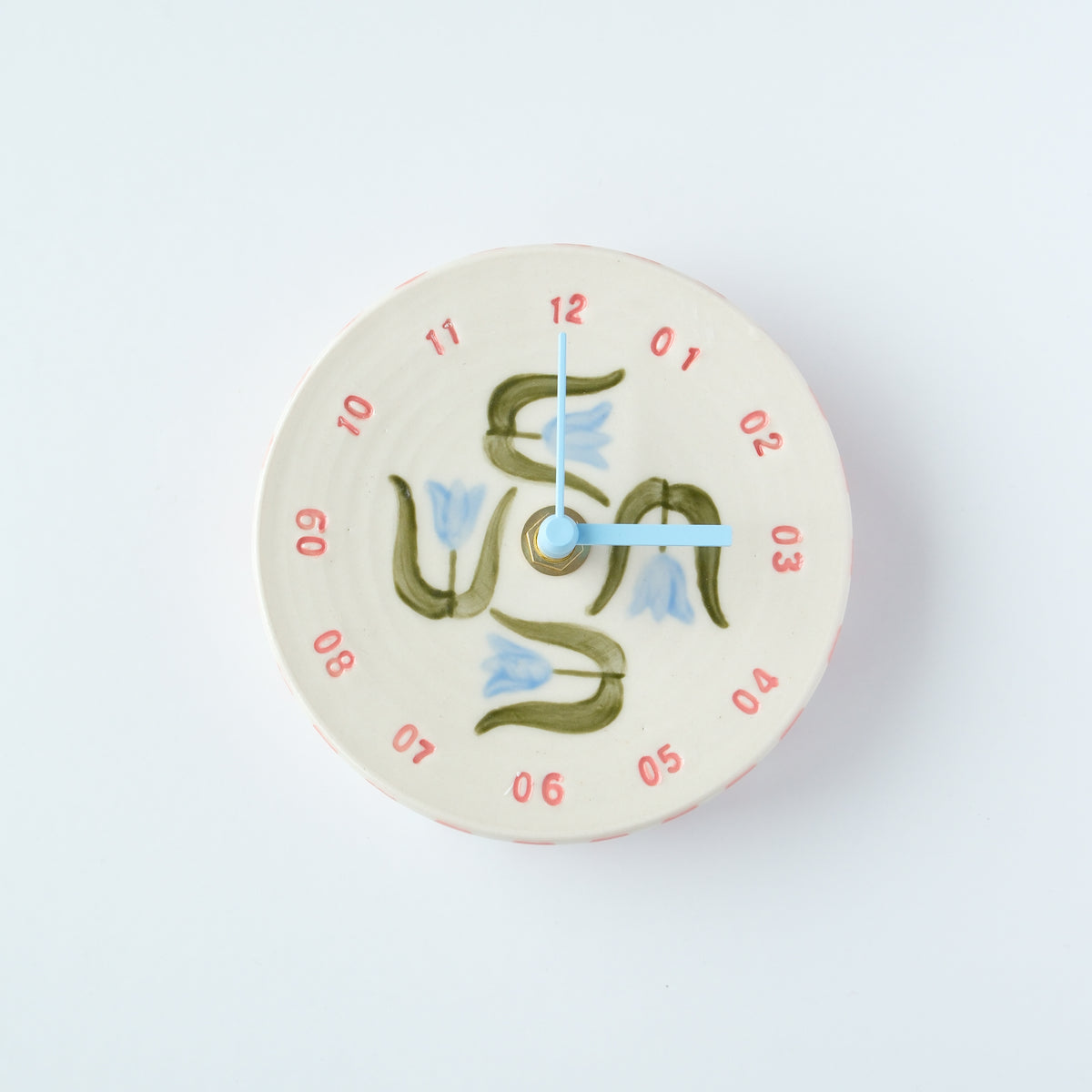 Blue Tulip Wall Clock