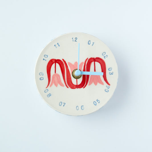 Pink Tulip Wall Clock