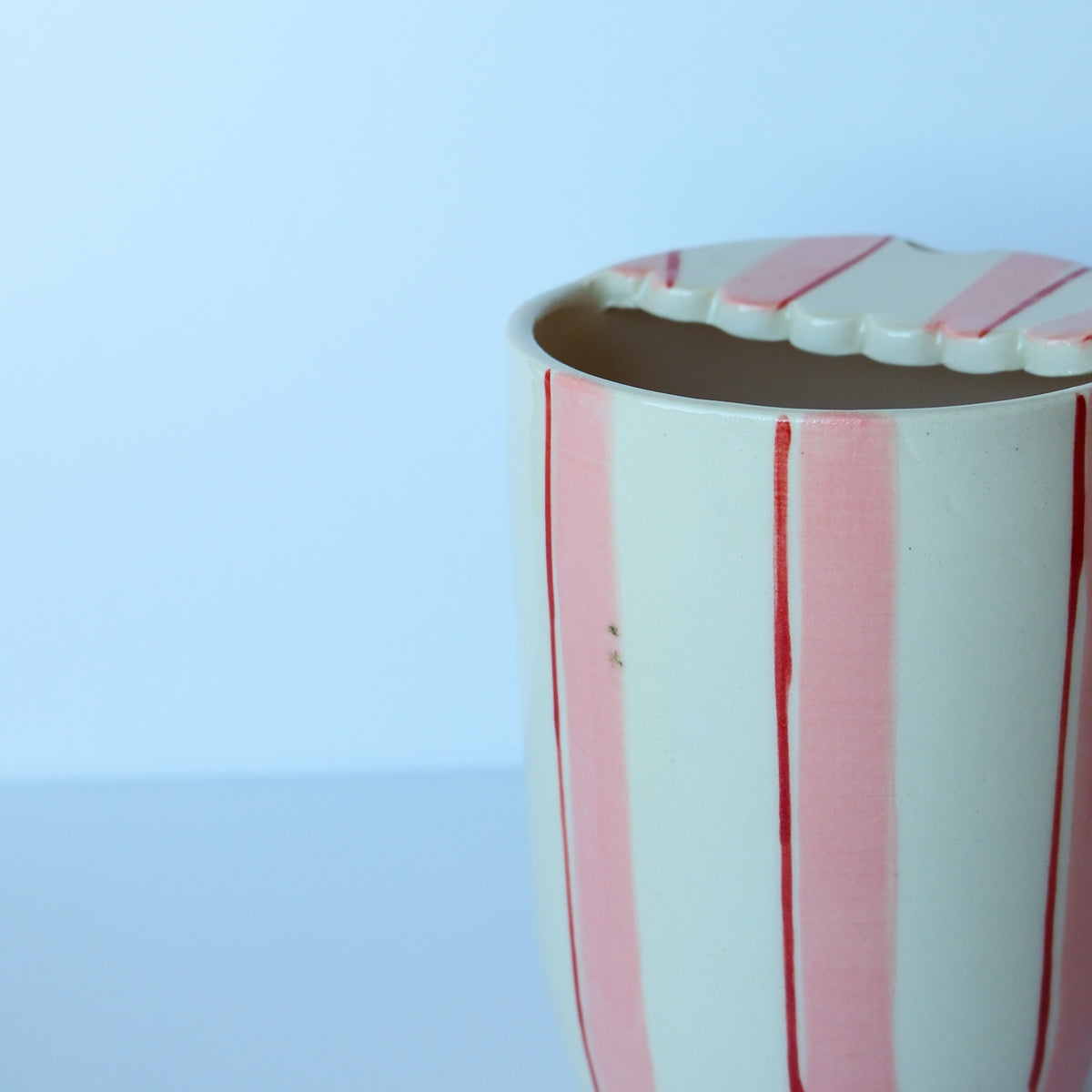 SECONDS Pink Stripe To Go Cup: Stray Mark