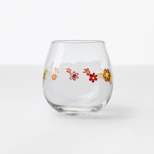 Antolini Glass Co - Flower Stemless Wine Glass