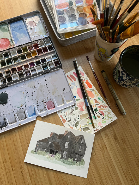 10/19 Watercolor: Paint a New England House with Sarah Wormann Art